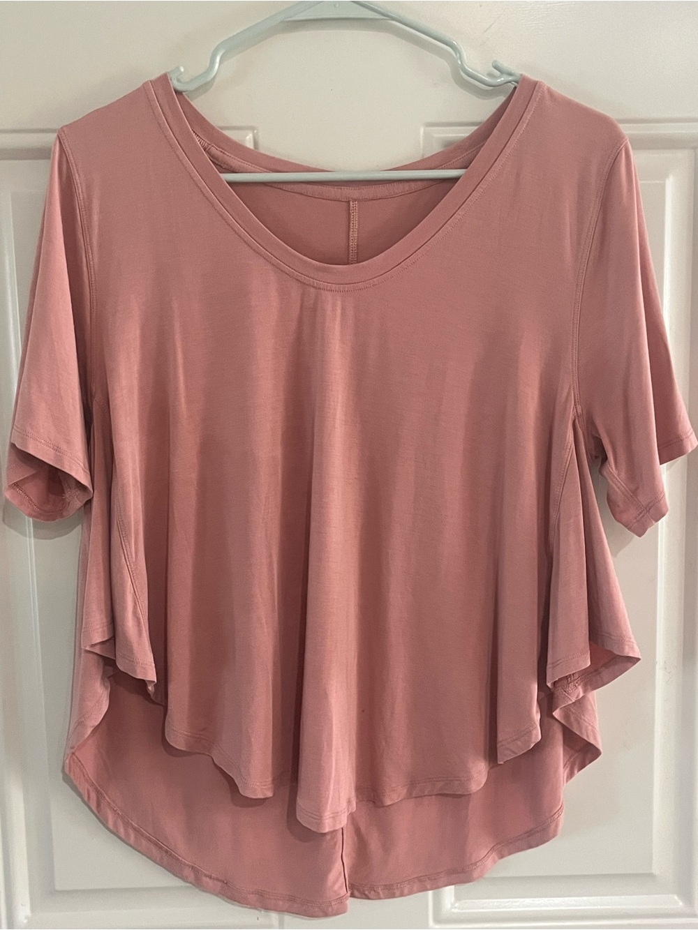 Relaxed Dusty Pink Short Sleeve Swing Tee